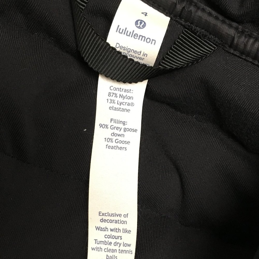 LULULEMON Down for a run black pullover puffer pouch pockets top jacket 4 - Picture 12 of 12
